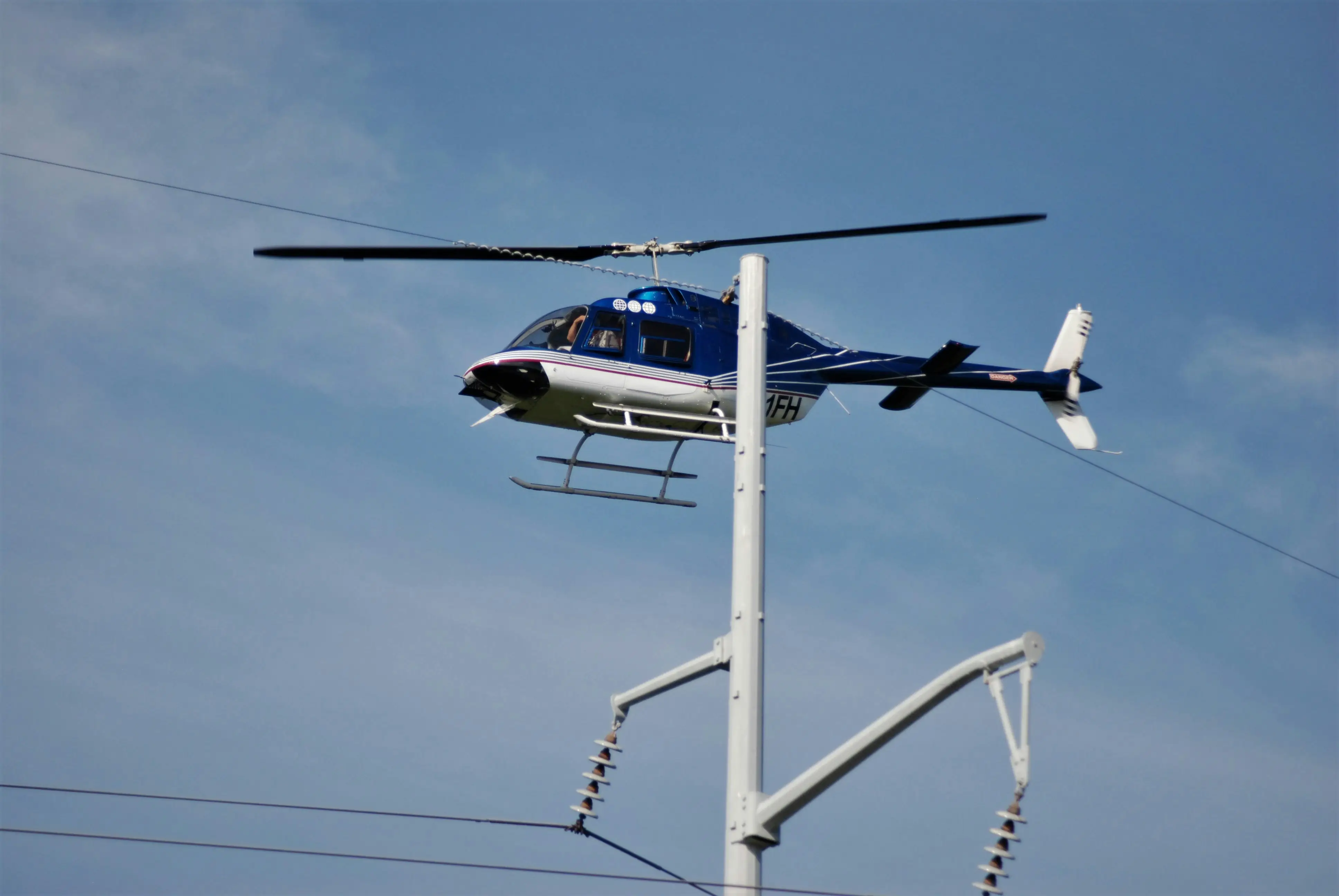 Helicopter powerline surveying