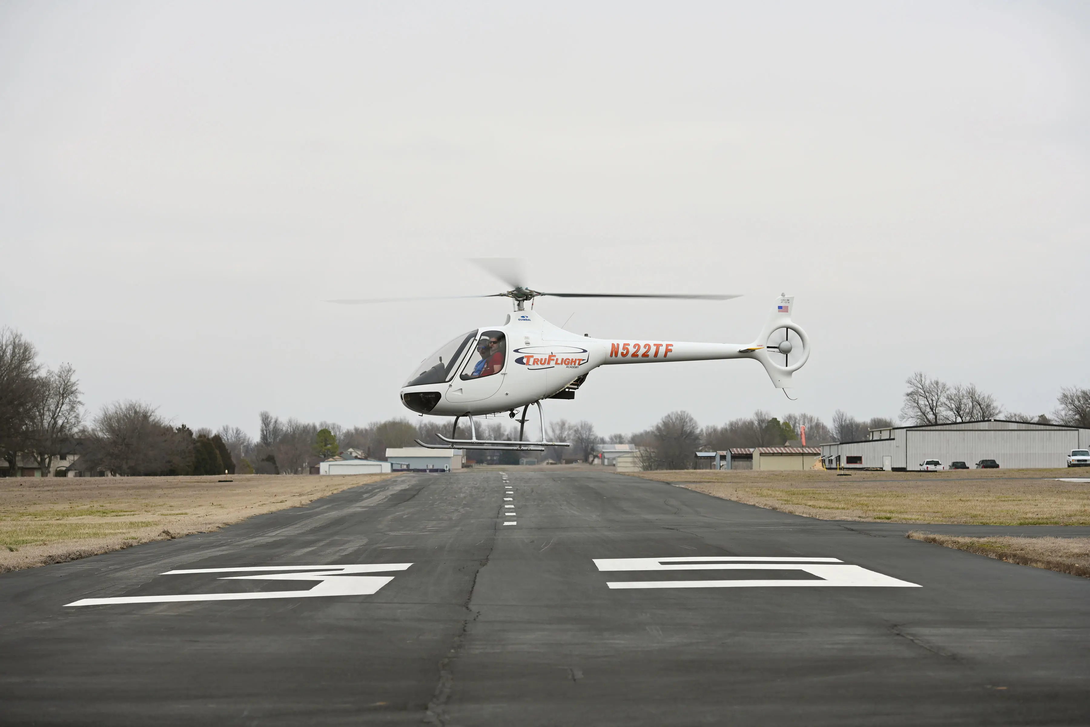 TruFlight Academy helicopter at Dallas Love Field Airport